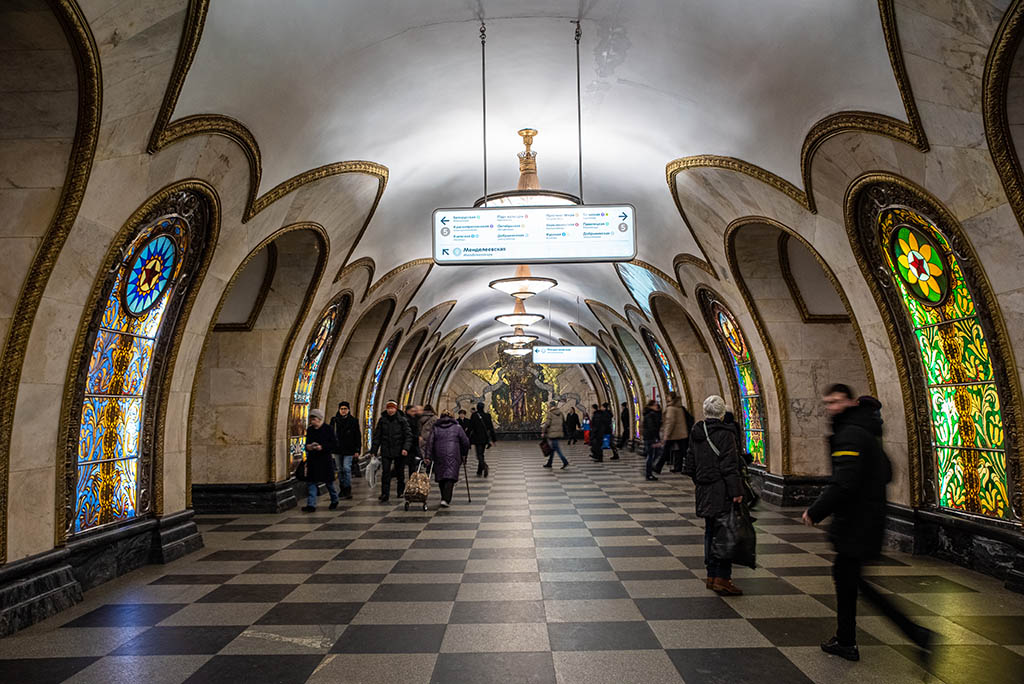 俄羅斯 莫斯科 地鐵站 Moscow metro Novoslobodskaya