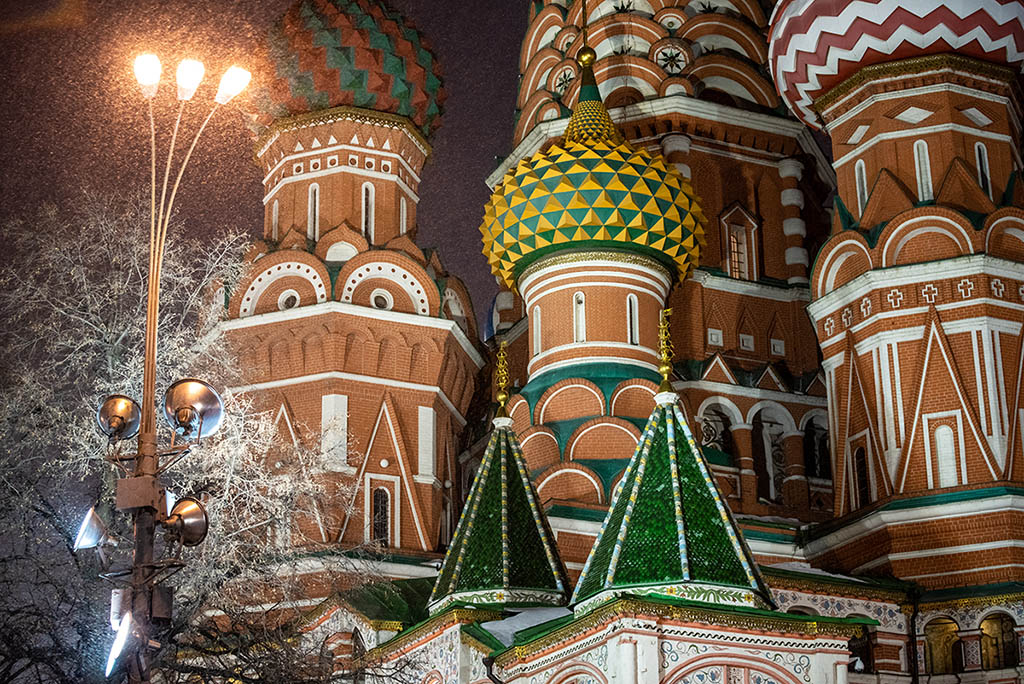 莫斯科夜景 紅場 聖瓦西里主教座堂 大教堂 Saint Basils Cathedral
